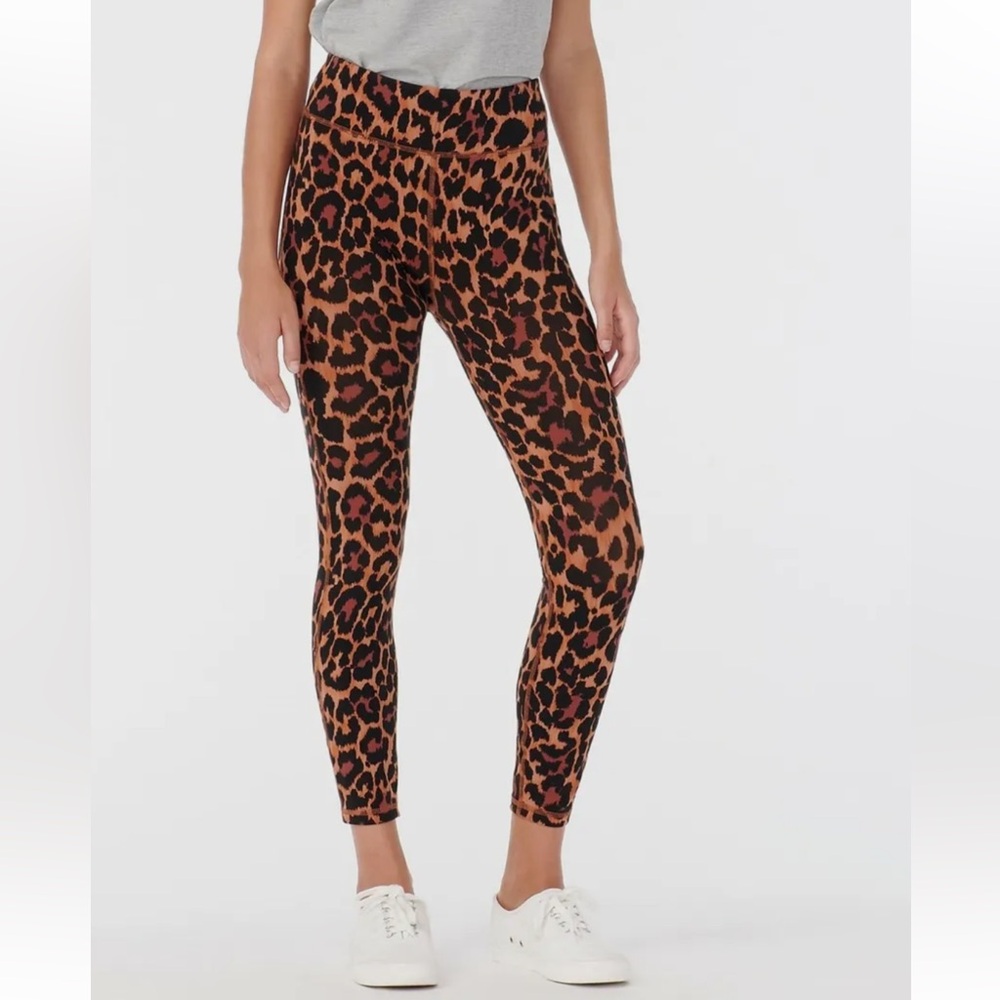 JCREW CHEETAH LEOPARD PRINT HIGH RISE WEEKEND LEGGINGS SIZE LARGE